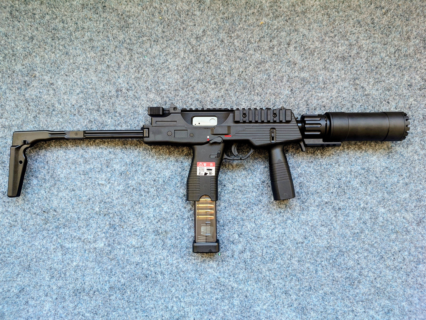 MARUYAMA MP9DX GBB SMG med QD-ljuddämpare – Gas Blowback Airsoft | MP9 Style 2x Magasin